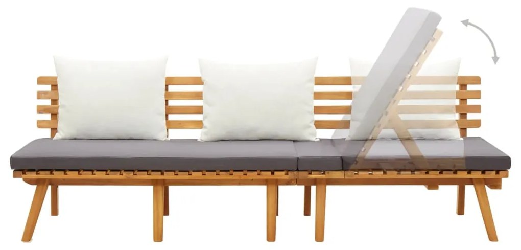 Banco de jardim 200x65 cm madeira de acácia maciça