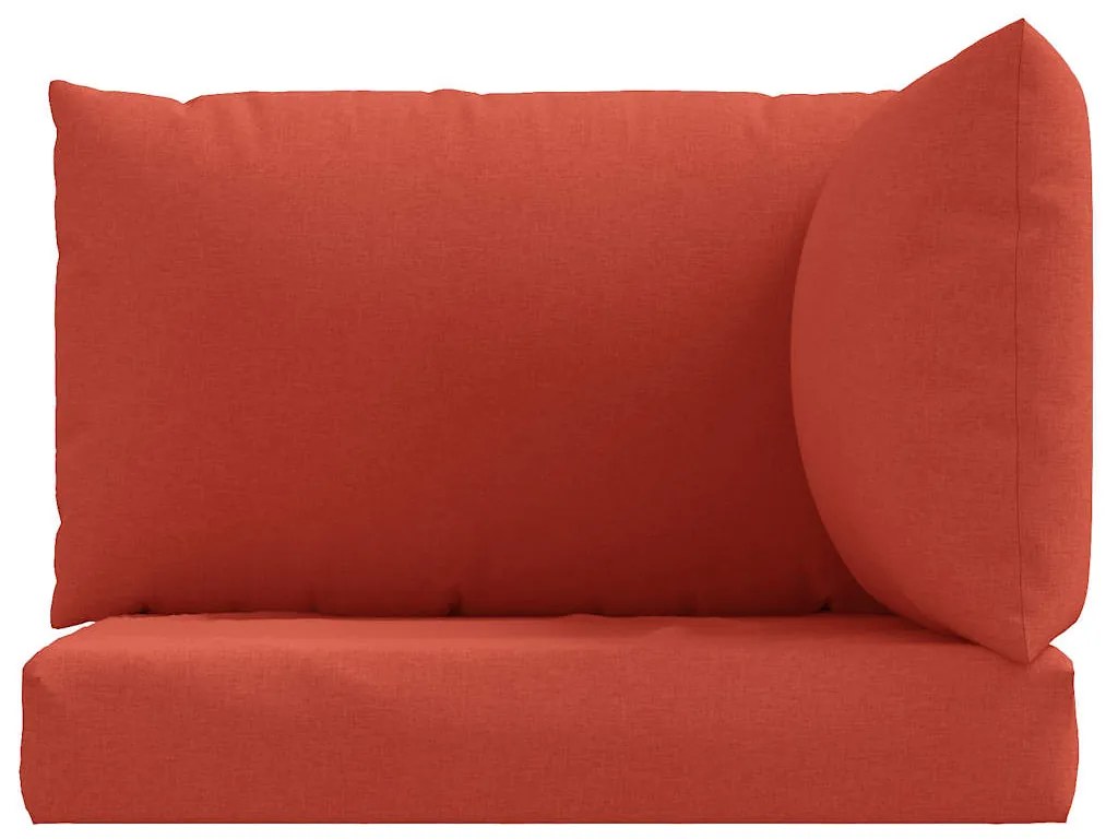Almofadões de paletes 3 pcs mesclado tecido vermelho