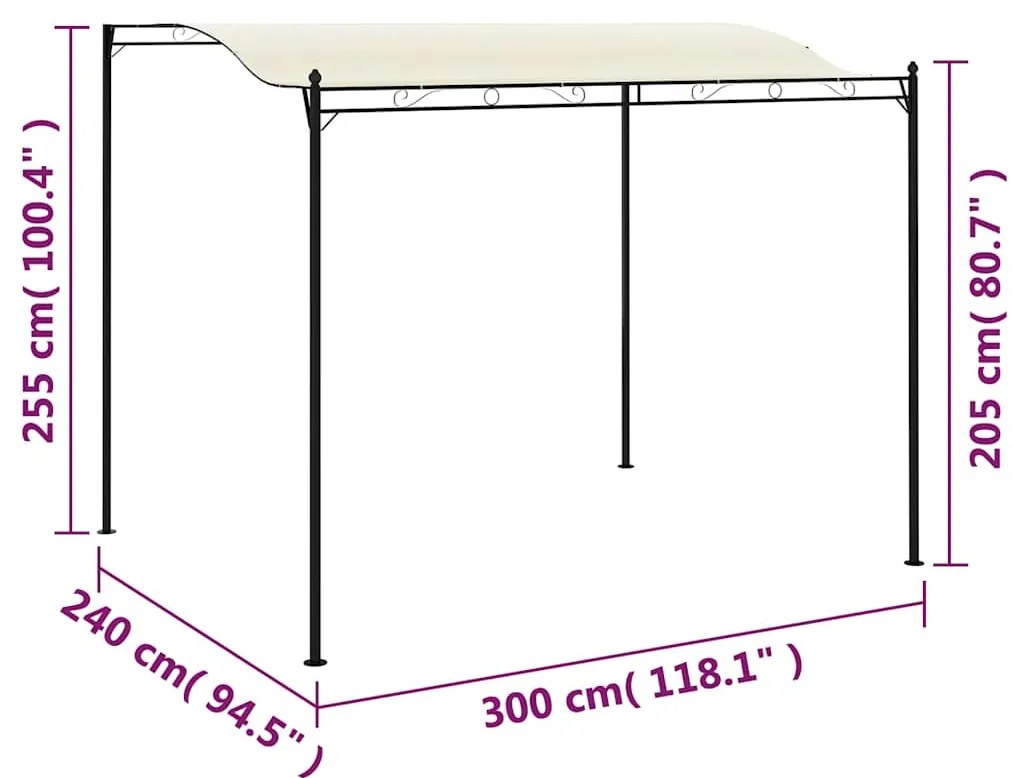Gazebo tecido branco nata