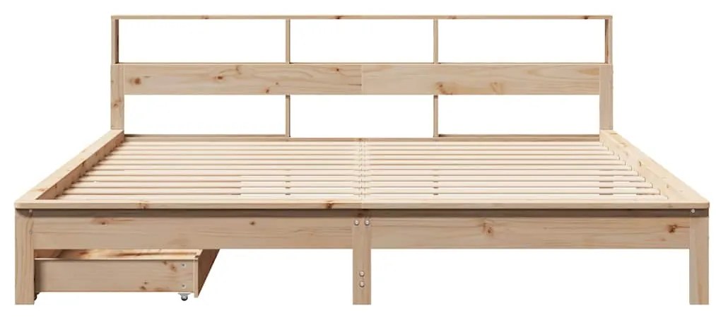 Cama com estante sem colchão 180x200 cm pinho maciço