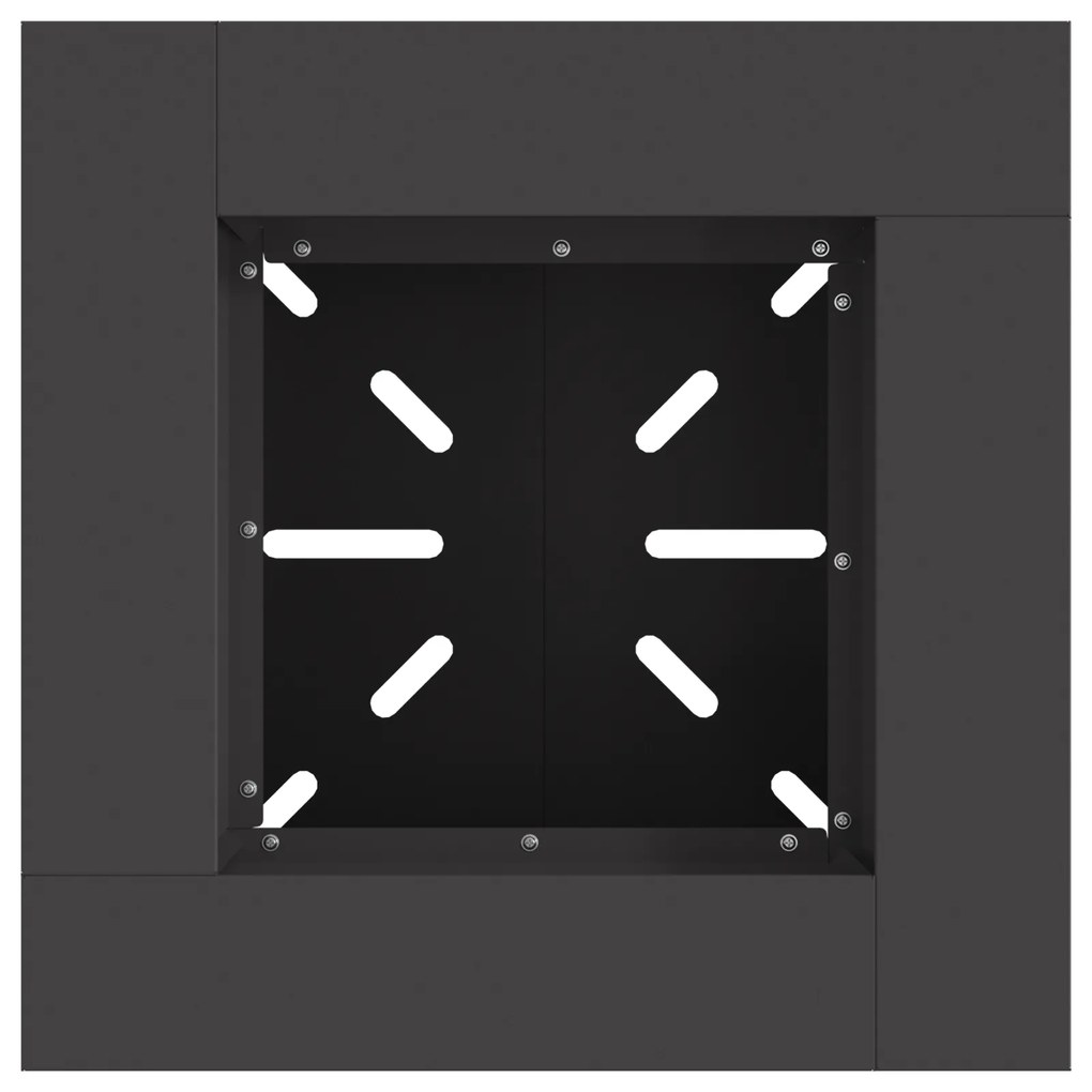 Fogueira vidaXL Preta 48x48x40 cm em Aço