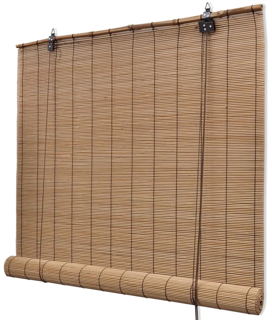 241330 vidaXL Estore de enrolar 140 x 160 cm bambu castanho