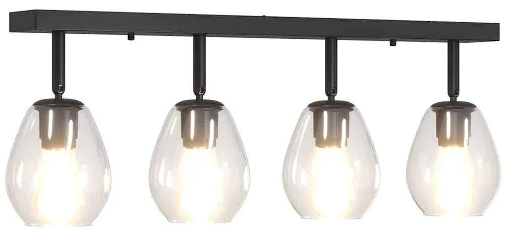 Luminárias de Teto com Lâmpada de Vidro Ajustável Anthracite E27