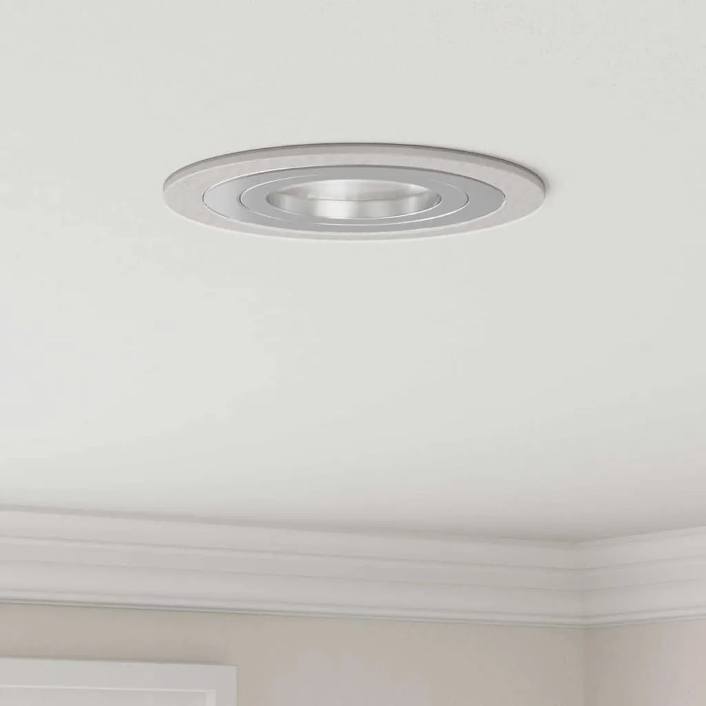 vidaXL Holofote 24 pcs Prateado 9 x 9 x 2 cm Alumínio