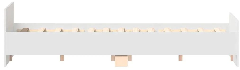 Estrutura de cama com cabeceira e pés 120x190 cm branco