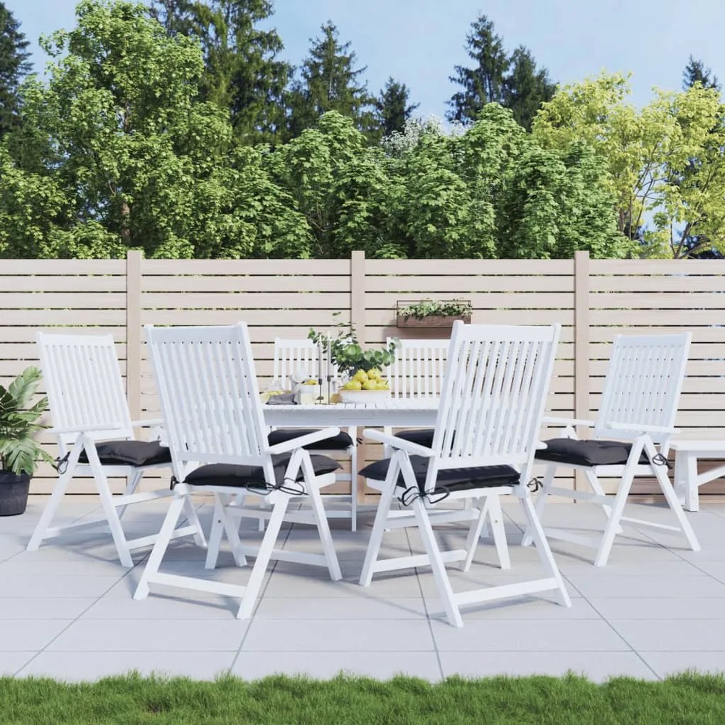 Almofadões de cadeira 6 pcs 50x50x7 cm tecido oxford antracite
