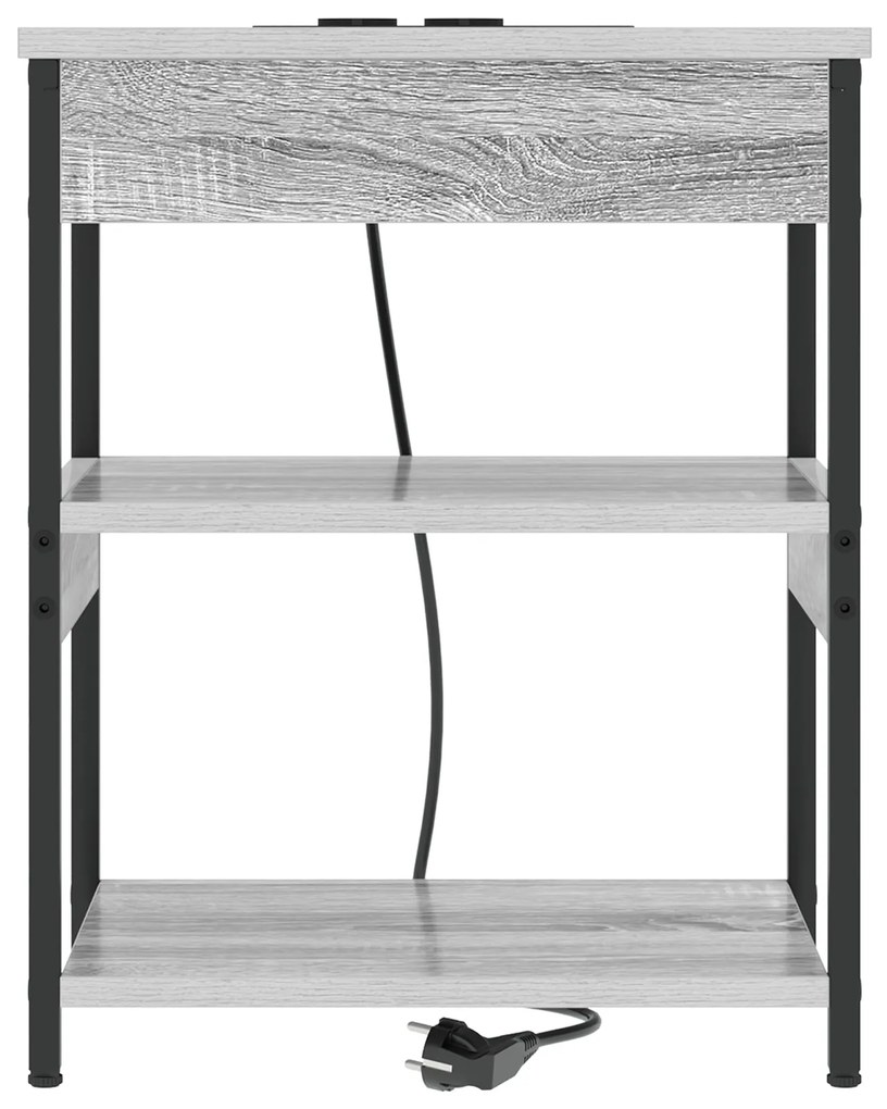 Armário de Cabeceira Sonoma cinzento 41 x 31 x 51 cm