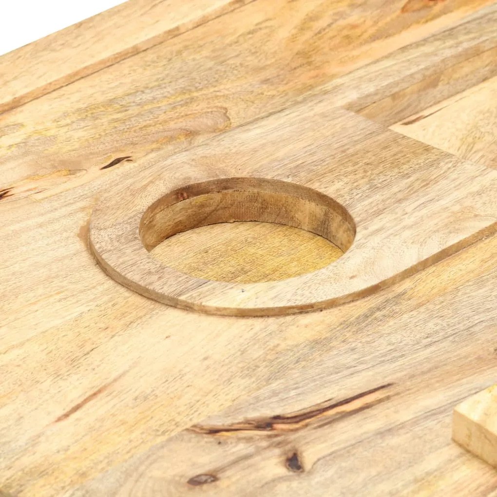 Mesa de centro estilo cassete 100x52x45 cm mangueira maciça