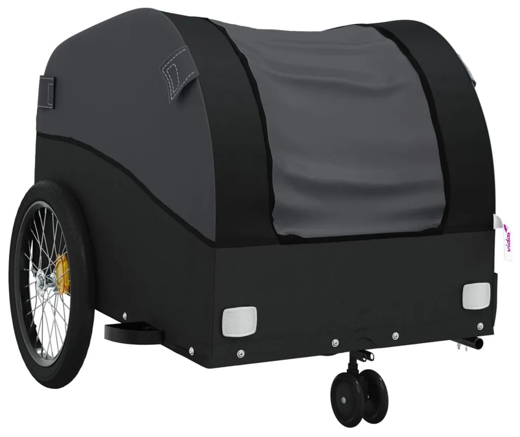 Reboque para bicicleta 30 kg ferro preto