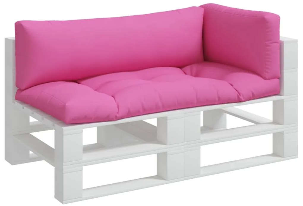 Almofadões p/ móveis de paletes 3 pcs tecido oxford rosa