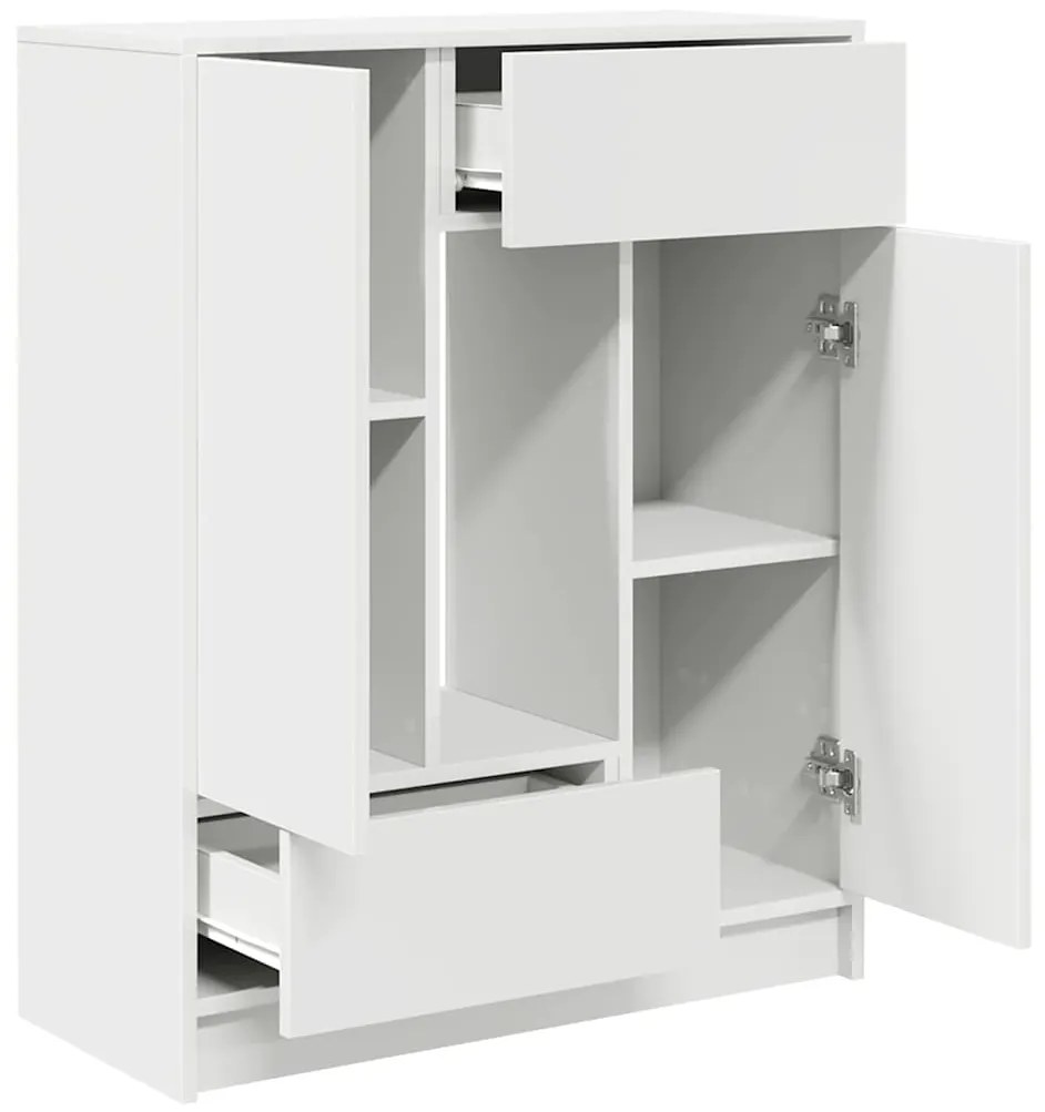 Aparador c/ gavetas e portas 73x31x90 cm branco