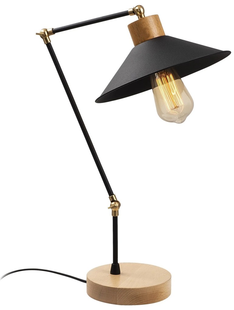 Candeeiro de Mesa Manavgat – Preto – 24 cm (Diâmetro) x 52 cm (Altura)