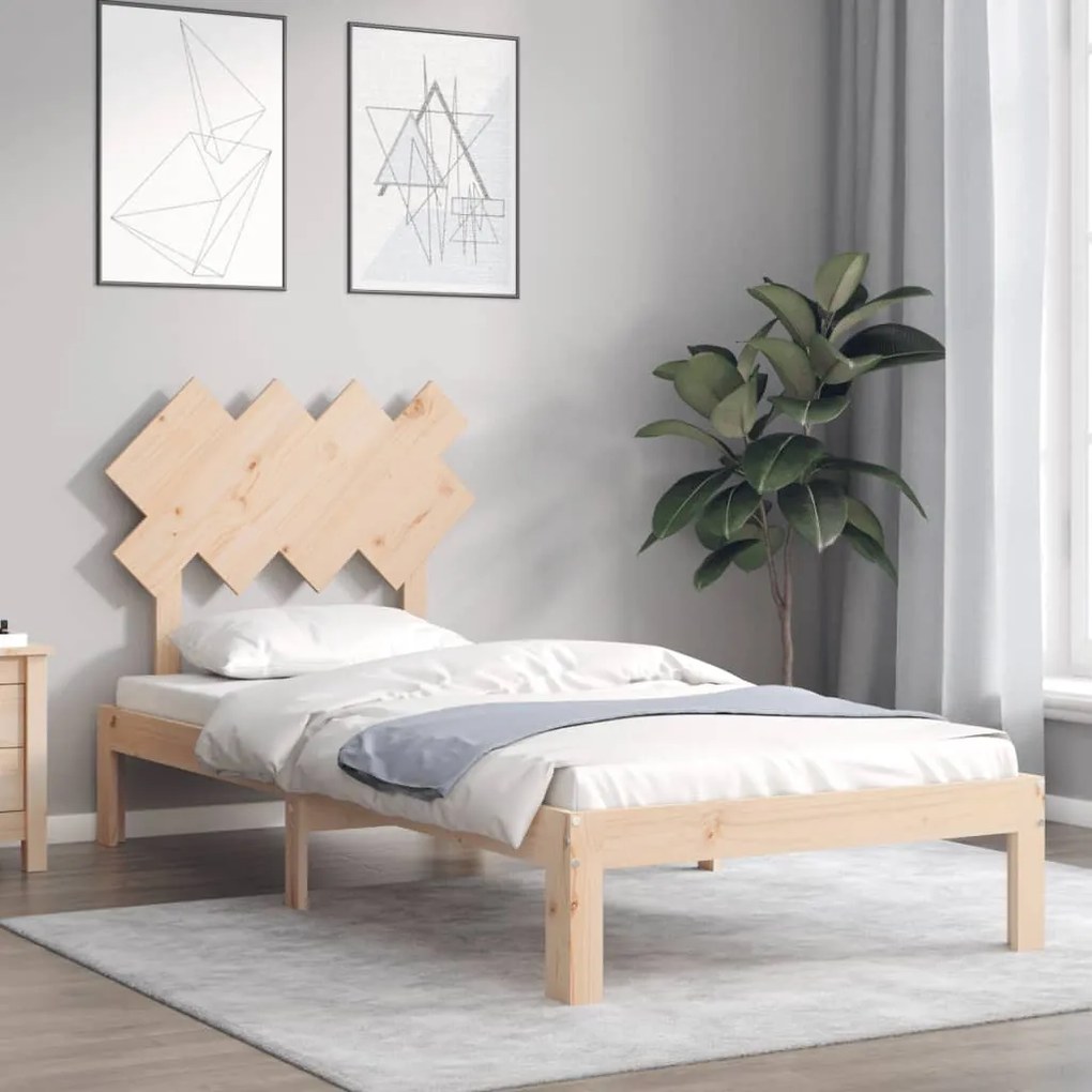 Cama sem colchão 90x200 cm madeira de pinho maciça