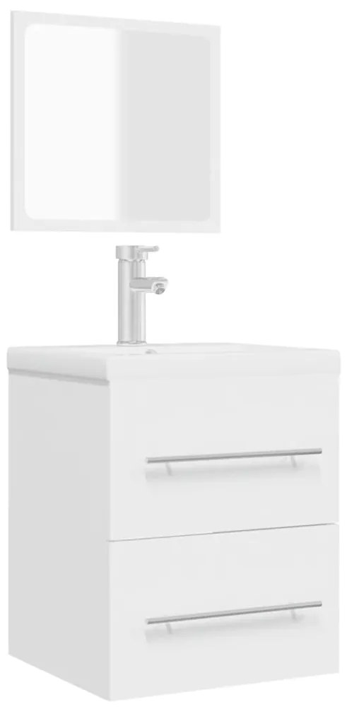 Armário de casa de banho com espelho 41x38,5x48 cm branco