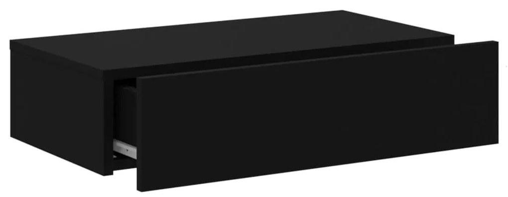 Móvel de TV com luzes LED 60x35x15,5 cm preto