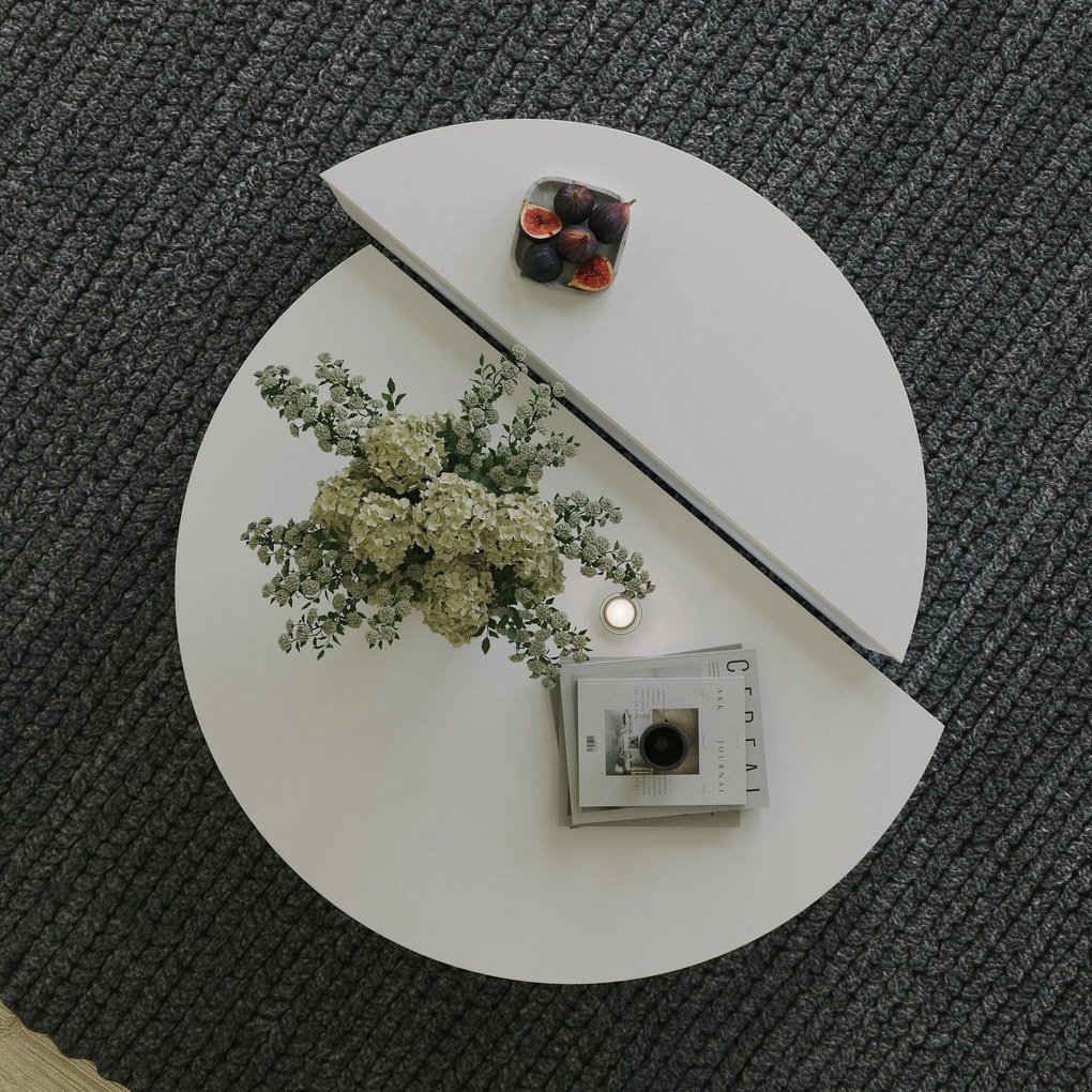 Mesa de Café Podium - Branca - 90x30x60cm, 85x35x30cm