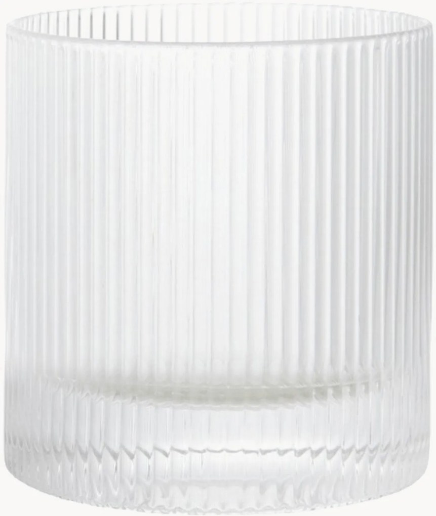 Copos de vidro artesanal Ripple, conjunto de 2