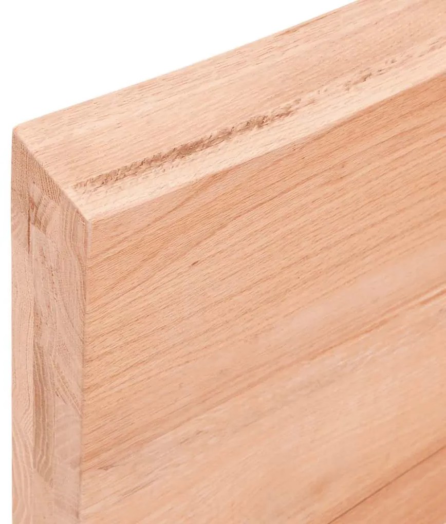 Prateleira de parede 220x50x(2-6) cm carvalho tratado castanho