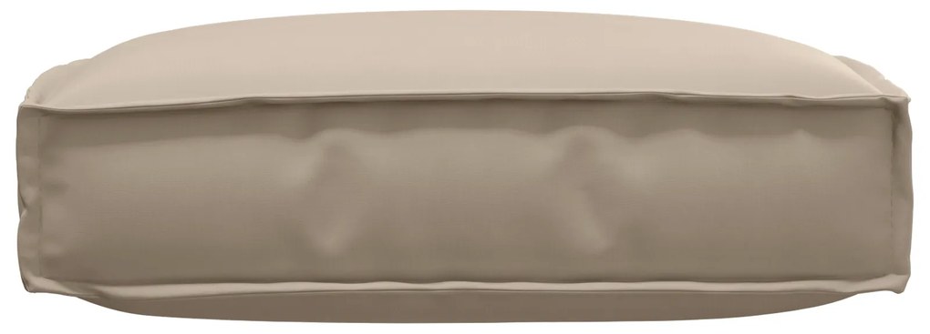 Almofada de Pallet para Assento Taupe 60x60x12 cm Tecido Oxford