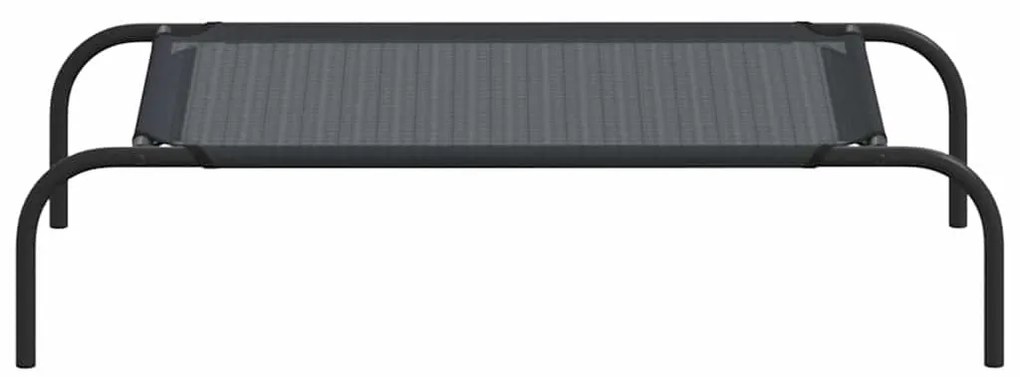 Cama para cães elevada preto S textilene