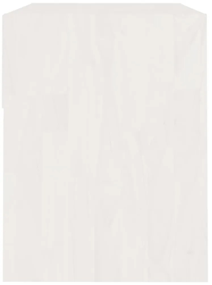 Mesas de cabeceira 2 pcs 40x31x40 cm pinho maciço branco