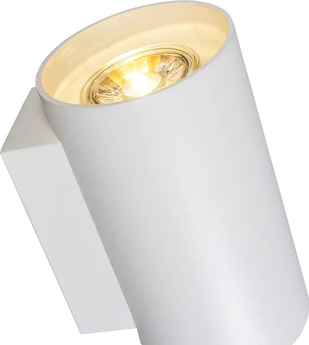 Candeeiro de parede moderno branco redondo 2 luzes - Sandy