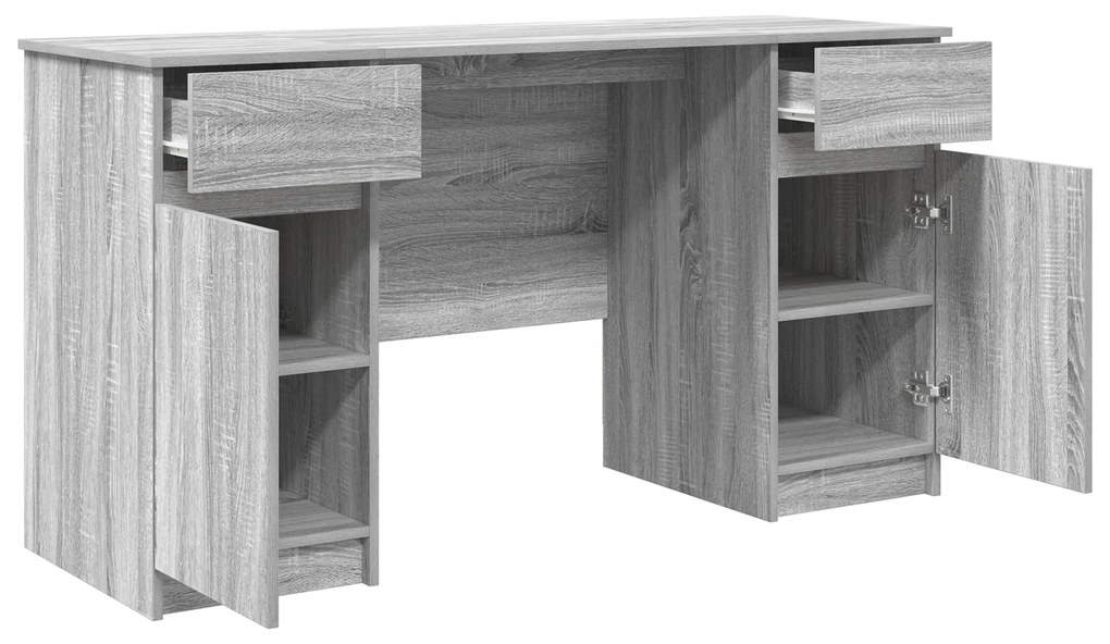 Mesa vidaXL Cinzenta Sonoma 140x49x76 cm Madeira engenheirada
