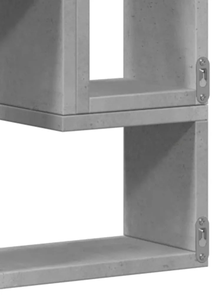 Estante de parede 96x12x64 cm contraplacado cinzento
