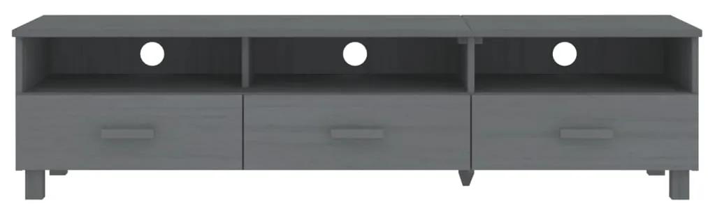 Móvel de TV HAMAR 158x40x40 cm pinho maciço cinza-escuro