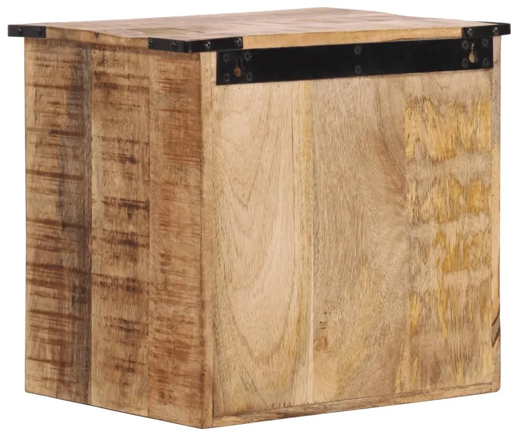 Mesa de cabeceira 40x30x37 cm madeira de mangueira maciça