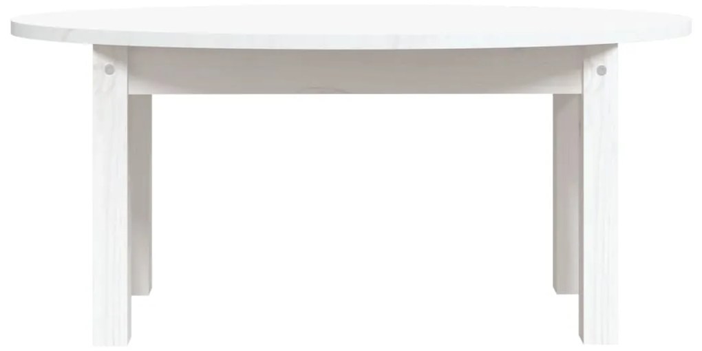Mesa de centro 80x40x35 cm madeira de pinho maciça branco