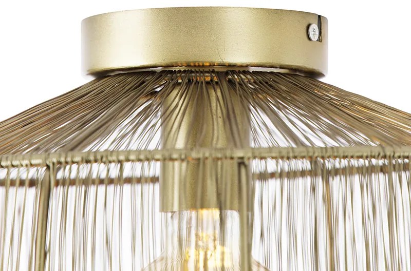 Candeeiro de teto moderno latão 30 cm - Bolti