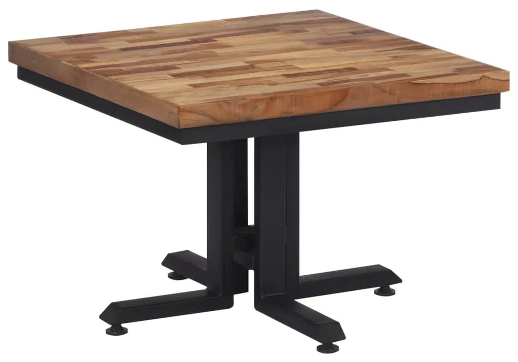 Mesa de centro 55x55x40 cm teca recuperada maciça