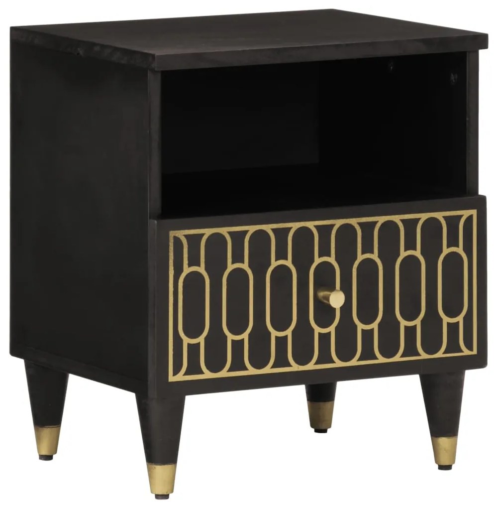 vidaXL Mesa de cabeceira 40x33x46 cm madeira de mangueira maciça