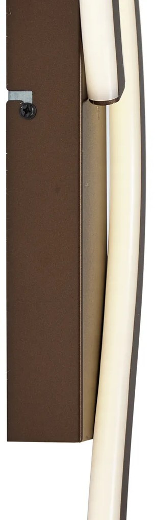 Candeeiro de parede de design bronze escuro regulável em 3 níveis 2-Light - Bummy