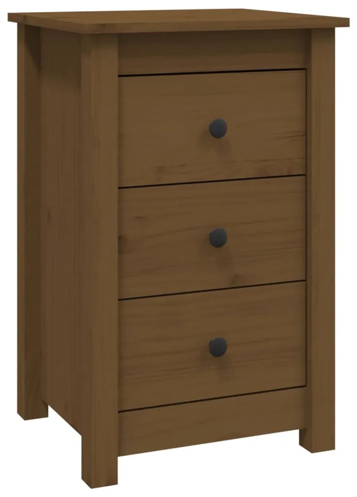 Mesas de cabeceira 2pcs 40x35x61,5 cm pinho maciço castanho mel