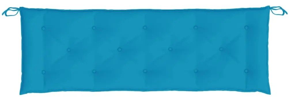 Almofadão p/ banco jardim 150x50x7 cm tecido oxford azul-claro