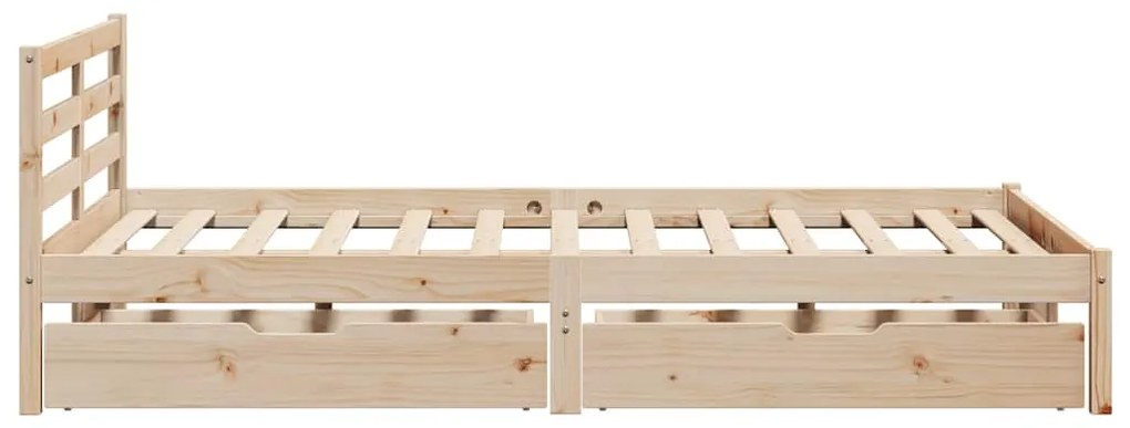 Cama sem colchão 135x190 cm madeira de pinho maciça