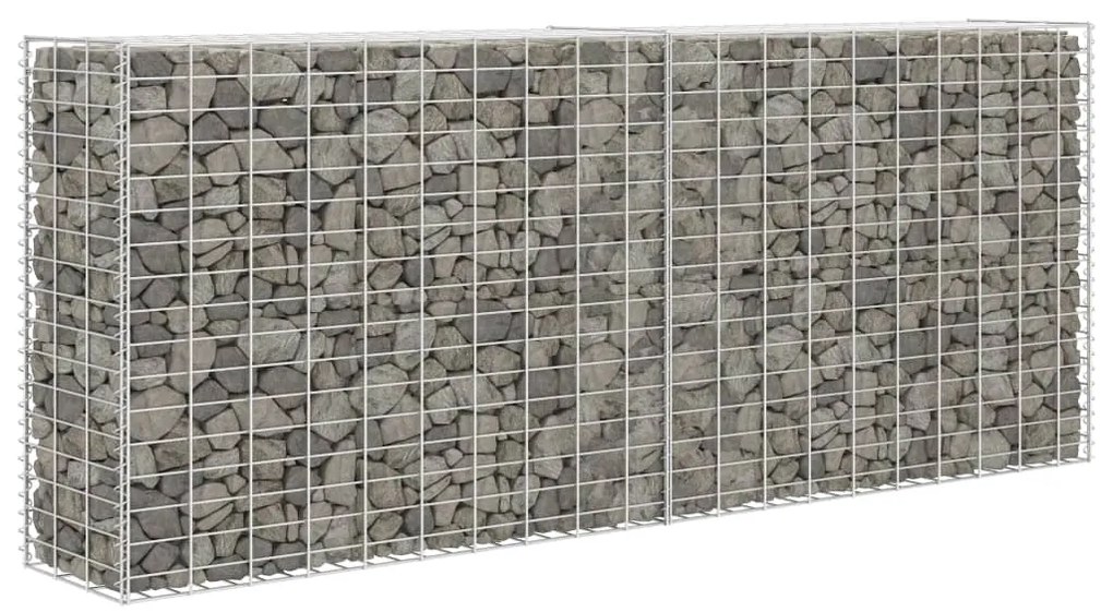 Parede/cesto gabião 85x30x200 cm aço galvanizado