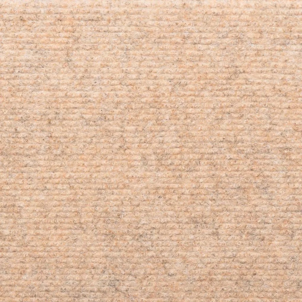 Tapetes de escada 10 pcs 65x21x4 cm agulhado creme