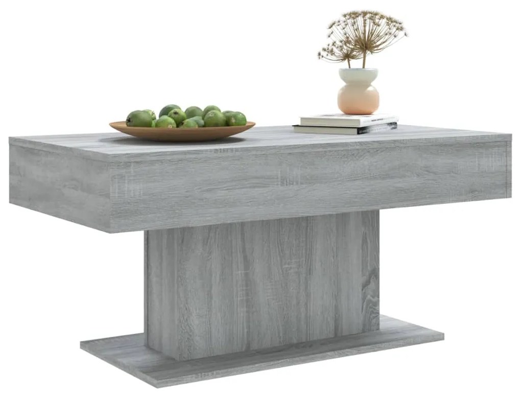 Mesa de centro 96x50x45 cm derivados de madeira cinzento sonoma