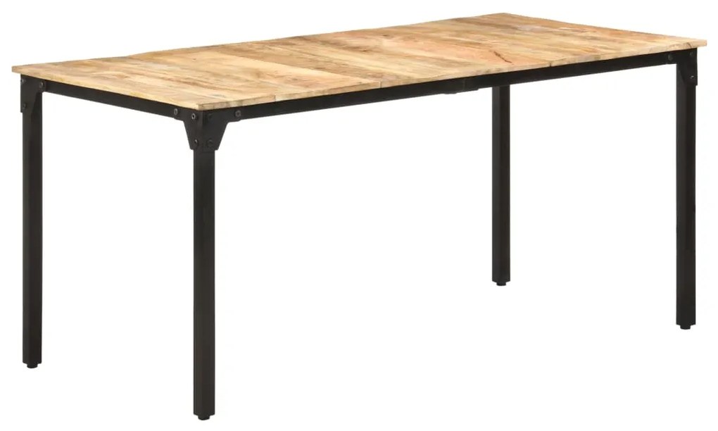 Mesa de jantar 160x80x76 cm madeira de mangueira áspera