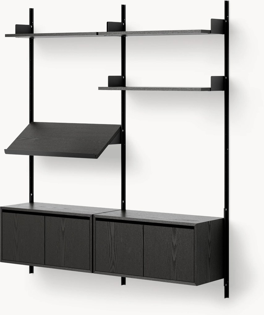 Estante de parede grande com armários Living