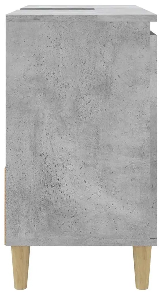 Armário WC 65x33x60 cm derivados de madeira cinzento cimento
