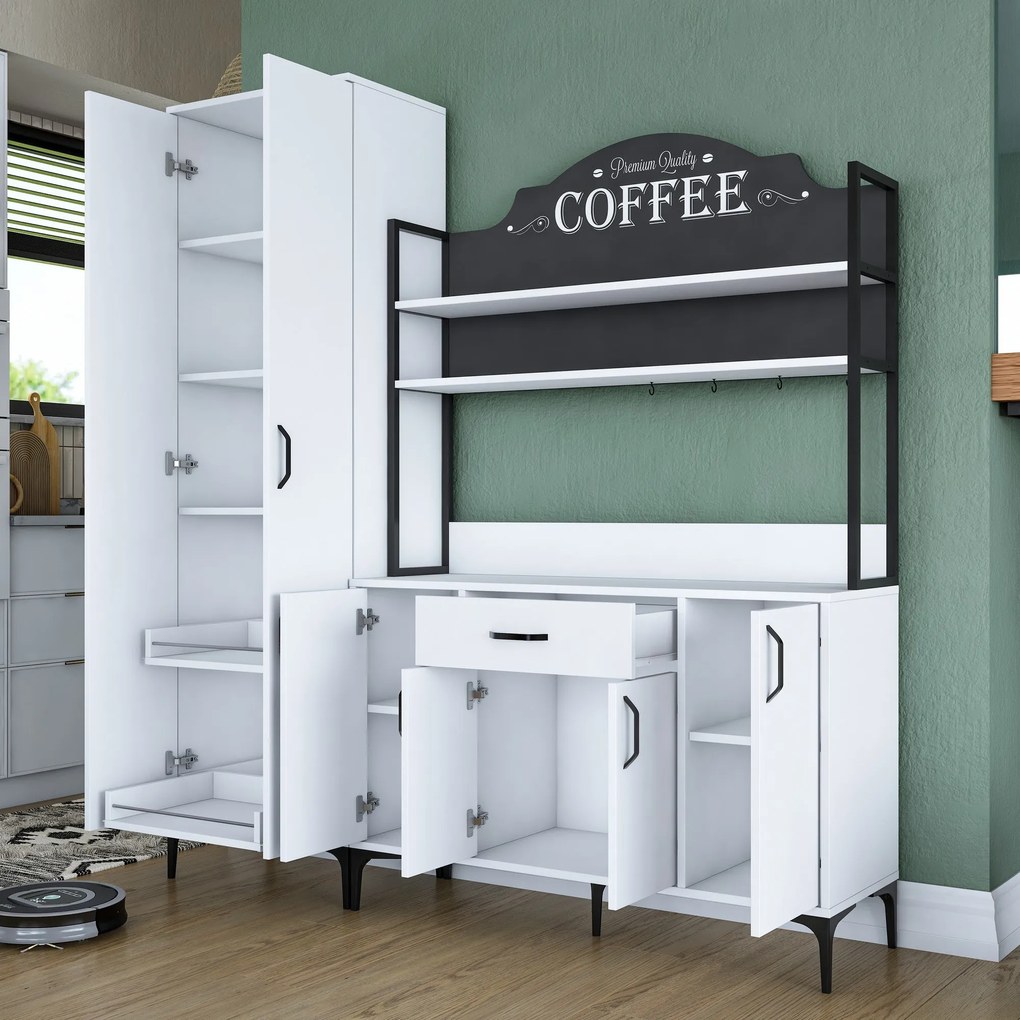 Armário Multiusos JE148 – Branco – 280x198,6x40 cm