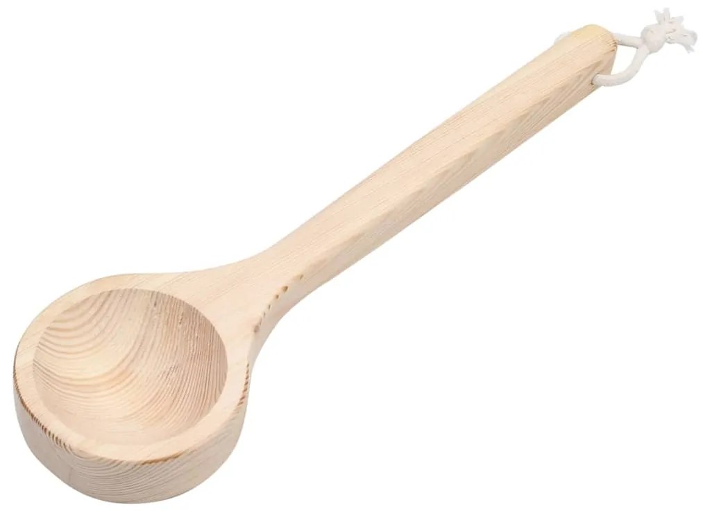 Conjunto de balde e concha de sauna madeira de pinho maciça