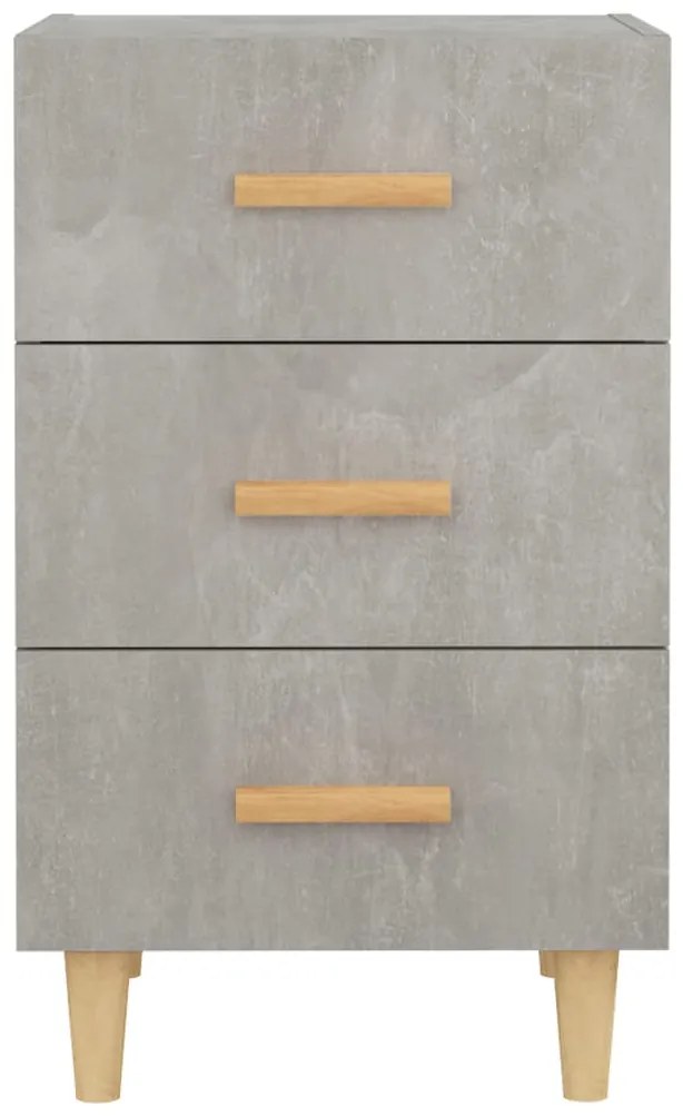 Mesa de cabeceira 40x40x66 cm derivados madeira cinza cimento