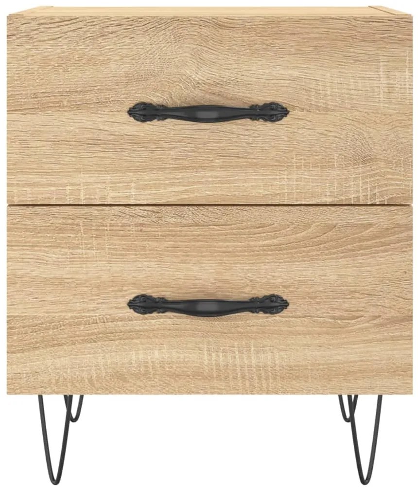 Mesas de cabeceira 2 pcs derivados de madeira carvalho sonoma