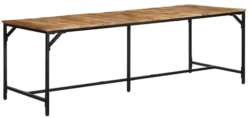 Mesa de jantar 220x90x75 cm madeira de mangueira maciça áspera