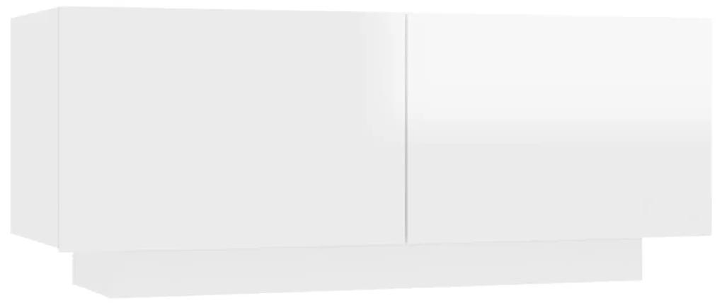 Mesa-de-cabeceira 100x35x40 cm aglomerado branco brilhante